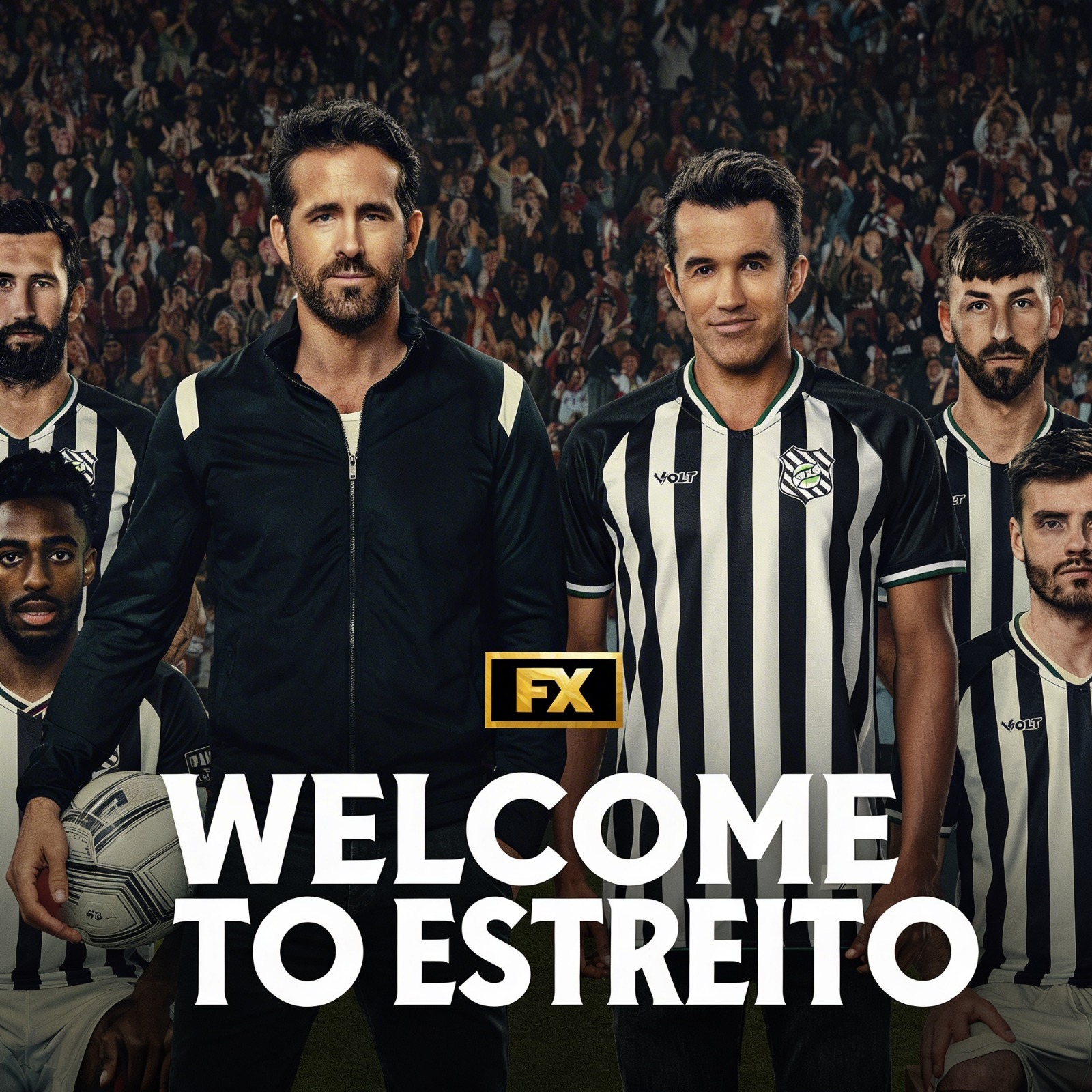 Welcome to Estreito — Ryan Reynolds and Rob McElhenney with Figueirense